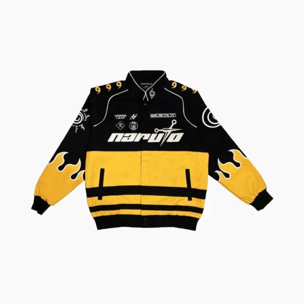 Naruto Uzumaki Flame Black Jacket – Premium