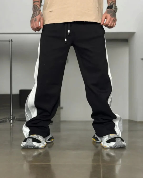 Grey Straight Fit Baggy Pants 3 Way Zip Up | IndiaDrips