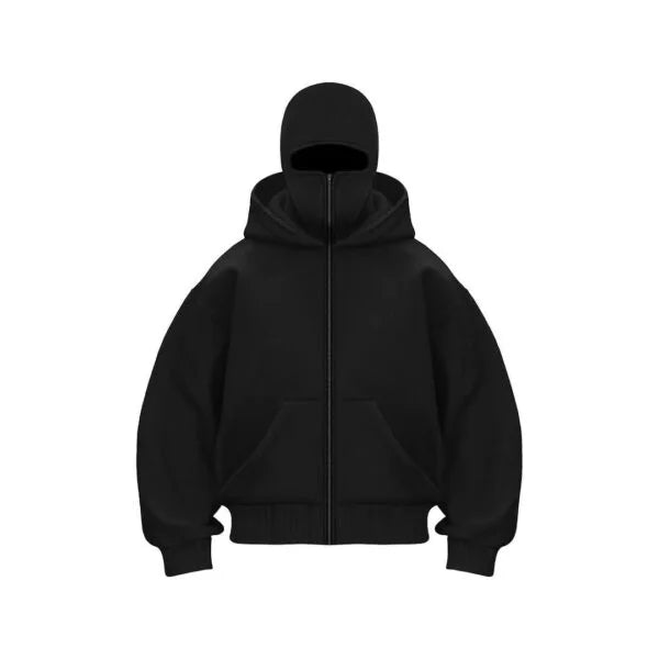 ShadowFlex Black Mask Ninja Hoodie