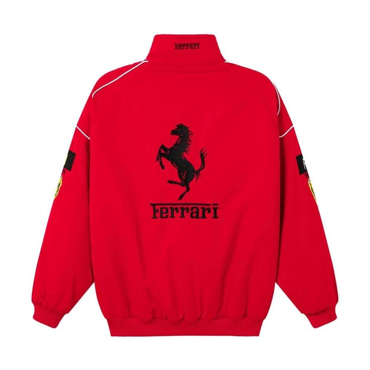 Racing Icon Red Ferrari F1 Vintage Jacket