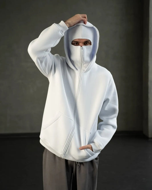 ShadowFlex White Mask Ninja Hoodie