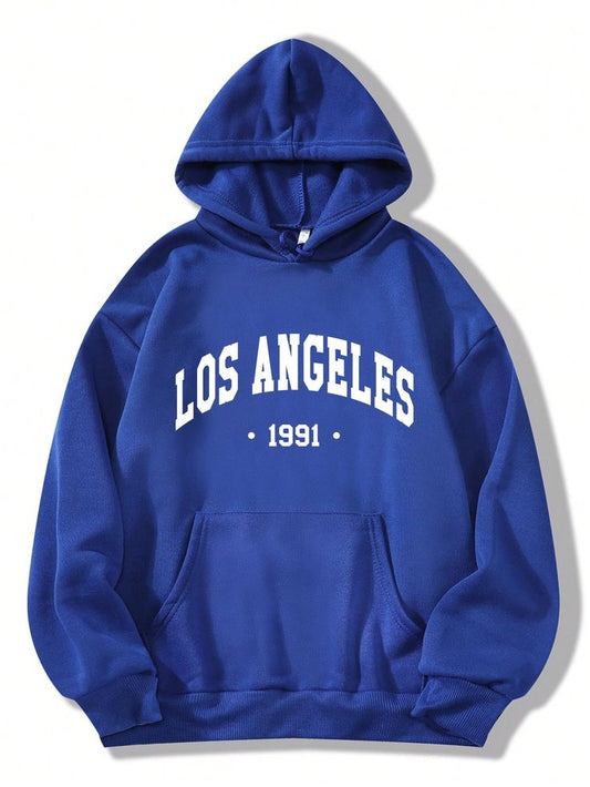 Los Angeles 1991 Hoodie Blue | IndiaDrips