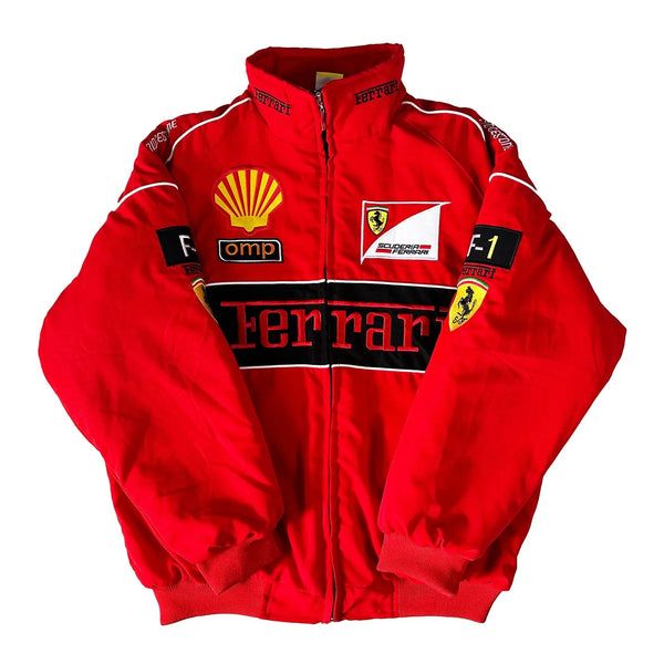 Racing Icon Red Ferrari F1 Vintage Jacket