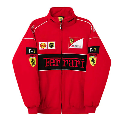 Racing Icon Red Ferrari F1 Vintage Jacket