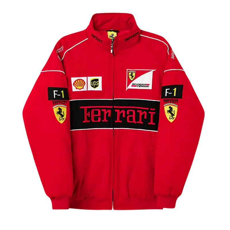 Racing Icon Red Ferrari F1 Vintage Jacket