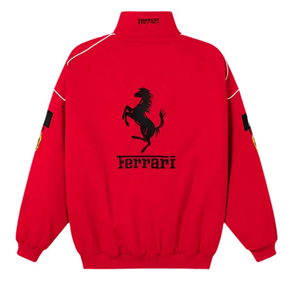 Racing Icon Red Ferrari F1 Vintage Jacket