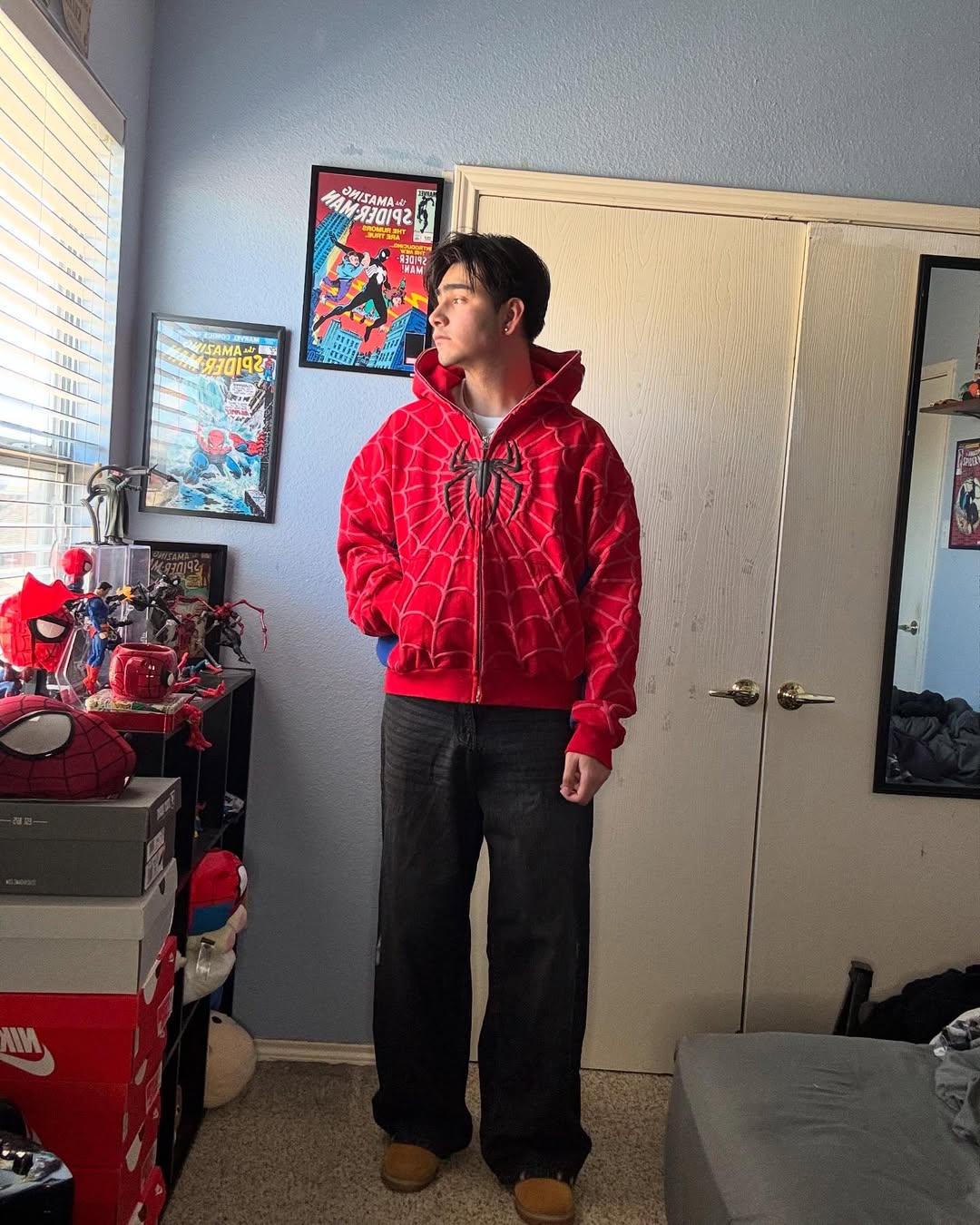 Spider-Man Printed Red Hoodie – Iconic Superhero Streetwear