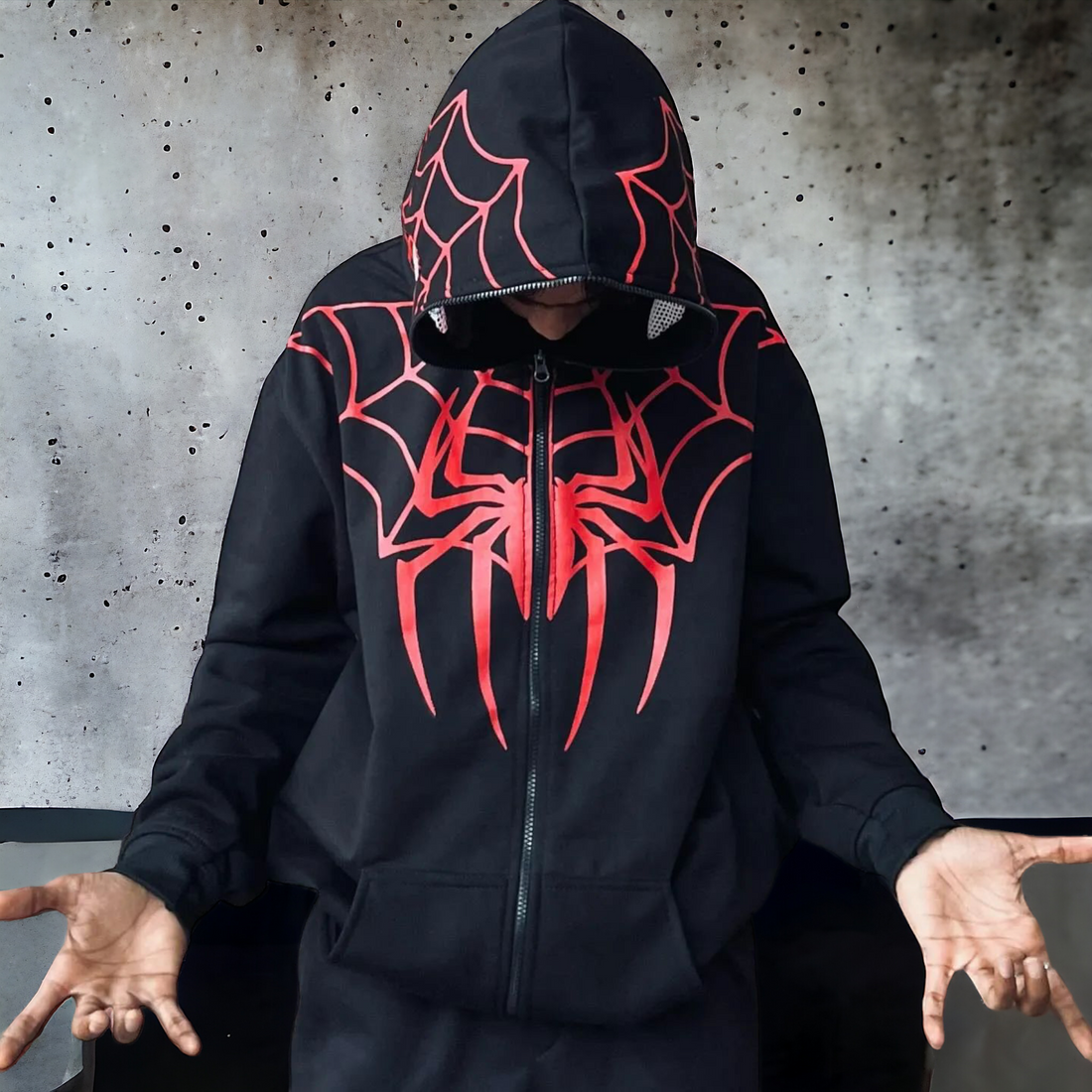 Spider - Man casual zipper hoodie streetwear