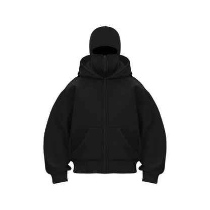 ShadowFlex Black Mask Ninja Hoodie